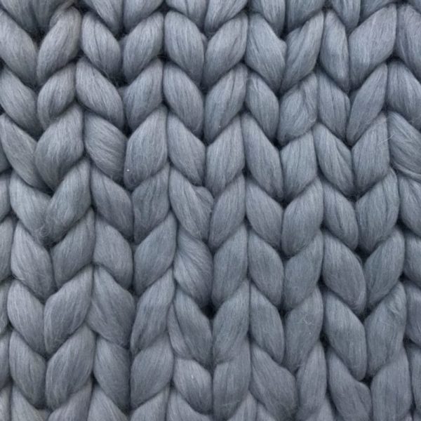 Blanket super chunky XXL Merino Grey mouse