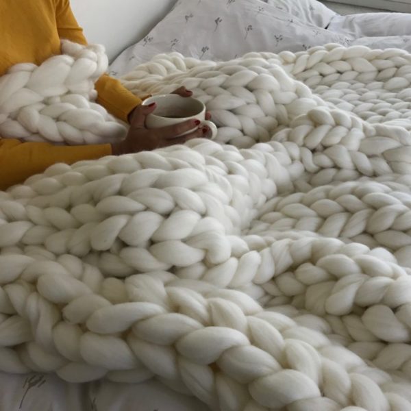 Blanket white merino wool ComfyWool 2